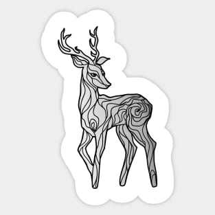 Lines deer Sticker